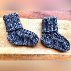 SOLD! Hand knit Baby Socks—that will actually stay on your baby’s feet!